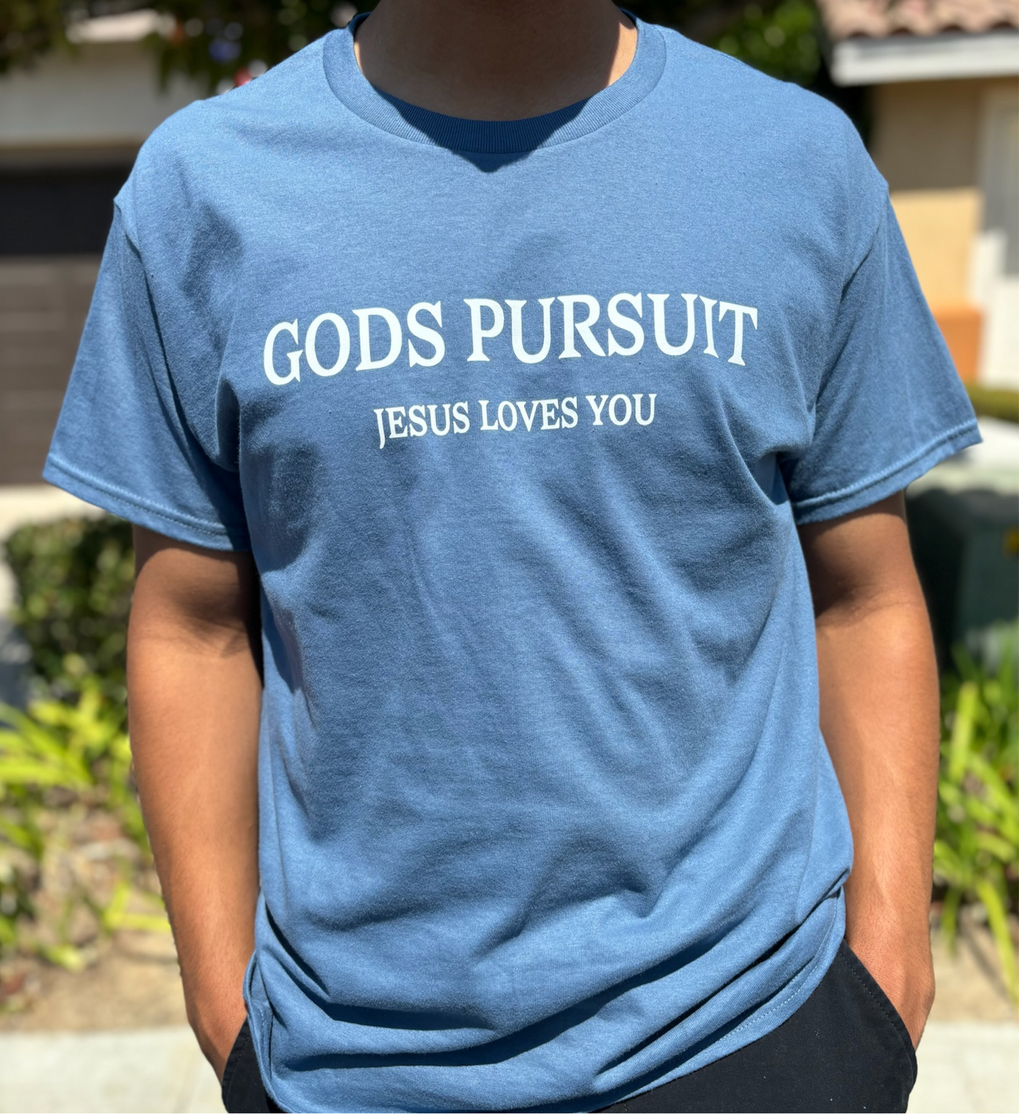 JESUS LOVES YOU- Blue Tee